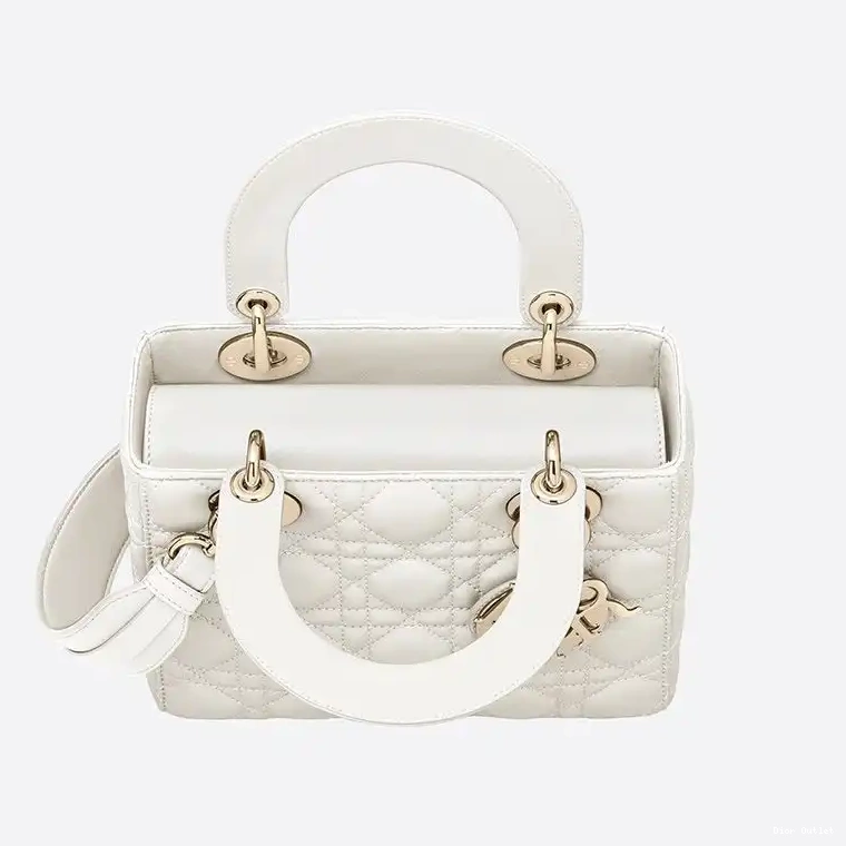 Dior Outlet White Cannage Lady ABCDior Bag Lambskin Dior My 0510